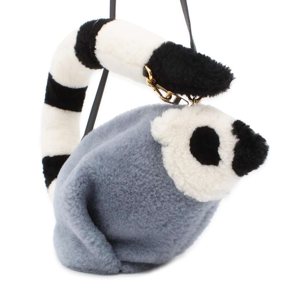 Loewe handbag collaboration Suna Fujita ring tailed lemur sheepskin white - Picture 2 of 11
